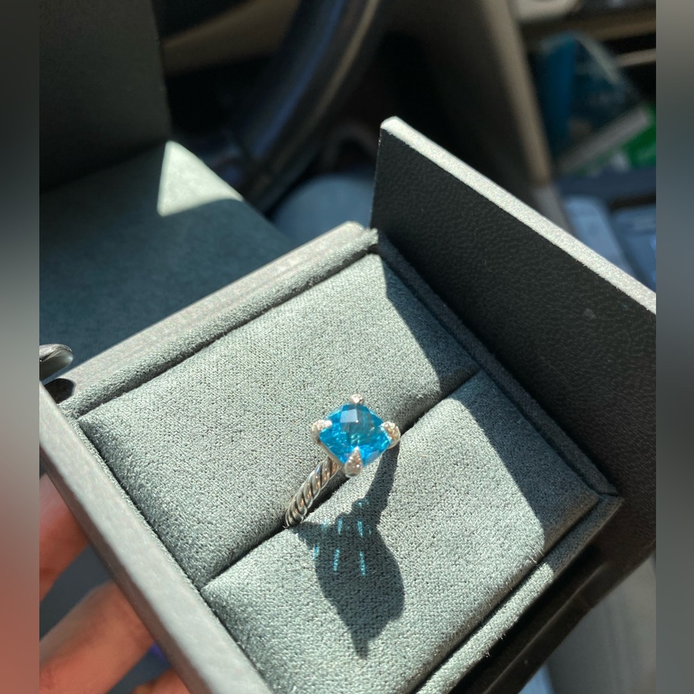david yurman blue topaz chatelaine ring